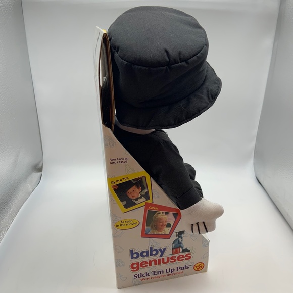 Vintage Baby Genius Stick 'Em Up Pals Baby Genius On Board Doll and Sign in Box - Picture 6 of 13
